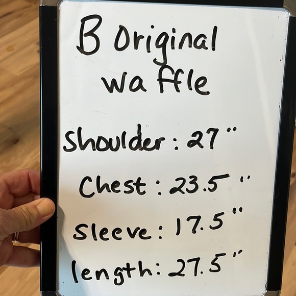 B Original Roomie Oversized Waffle Shirt Brown Comfy Plunge Neck Womens Large - Picture 9 of 9